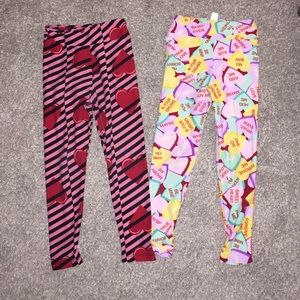 Kid’s Lularoe Valentine’s Leggings S/M